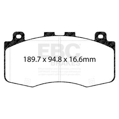 EBC Brakes - EBC Brakes DP42400R Yellowstuff Street & Track Brake Pads