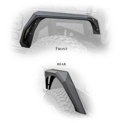 DV8 Offroad - DV8 Offroad FENDB-09 Armor Fender Flares for 07-18 Jeep Wrangler JK