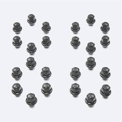 Ford Performance Parts - Ford Performance M-1012K-BR Wheel Black Lug Nut Vehicle Kit M12x1.5 Thread 24Pc