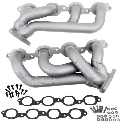 BBK Performance Parts - BBK 4047 1.75" Shorty Headers Titanium Ceramic 14-18 GM Truck 5.3L 6.2L