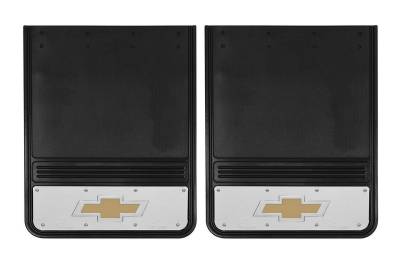 Gatorback - Gatorback 19"x24" Rear Dually Black Mud Flaps Bowtie Logo GB1924BT-G