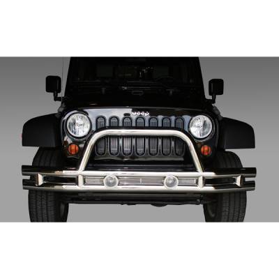 Rugged Ridge - Tube Bumper Front 3" Stainless Steel 07-18 Jeep Wrangler JK