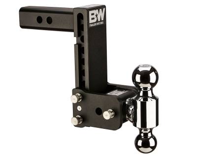 B&W Trailer Hitches - B&W Hitch TS10040B 2" Shank Tow & Stow 7" Drop Dual Ball Mount Black