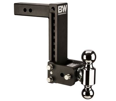 B&W Trailer Hitches - B&W Hitch TS10043B 2" Shank Tow & Stow 9" Drop Dual Ball Mount Black