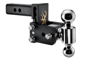 B&W Trailer Hitches - B&W Hitch TS10033BB Tow & Stow Dual Ball 2" Adj Ball Mount 3" Drop/3.5" Rise Bro