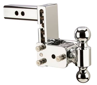 B&W Trailer Hitches - B&W Hitch TS10037C 2" Shank Tow & Stow 5" Drop Dual Ball Mount Chrome