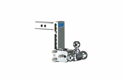 B&W Trailer Hitches - B&W Hitch TS10049C 2" Shank Tow & Stow 7" Drop Triple Ball Mount Chrome