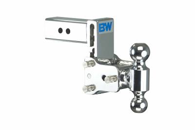 B&W Trailer Hitches - B&W Hitch TS20037C 2.5" Shank Tow & Stow 5" Drop Dual Ball Mount Chrome