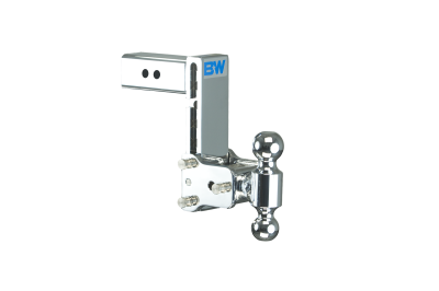 B&W Trailer Hitches - B&W Hitch TS20040C 2.5" Shank Tow & Stow 7" Drop Dual Ball Mount Chrome