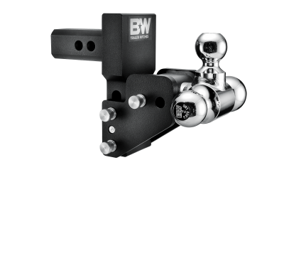 B&W Trailer Hitches - B&W Hitch TS10064BMP 2" Shank Tow & Stow 2.5" Drop Triple Ball Mount Black
