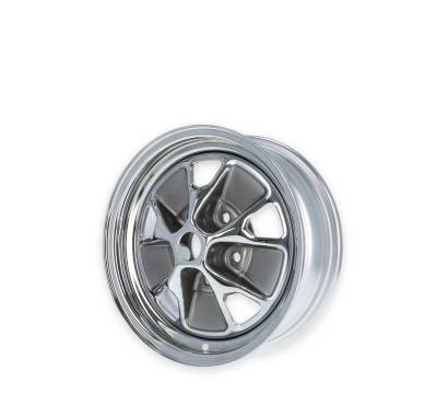 Scott Drake - Scott Drake C5ZZ 14X5 5x4.5 -19mm Charcoal/Chrome C5ZZ-1007-AR