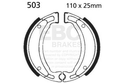 EBC Motorcycle Brakes - EBC Motorcycle Brakes 503 Plain Motorcycle Replacement Brake Shoes