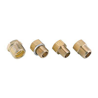 Equus - Equus E9851 Adapters Mech WTemp 4 Pcs 5/8"-18 UNF to 3/8" NPT 1/4" NPT 1/2"