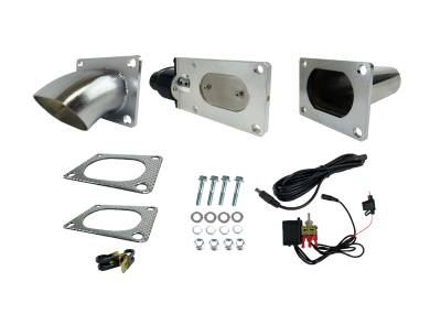 Granatelli Motorsports - 3.0" 76 mm Oval Electronic Exhaust Cutout System Stainless Steel