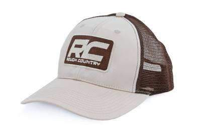 Rough Country Suspension Systems - Rough Country 84129 Hat Brown Mesh RC Patch Khaki -MC6901