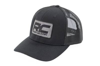 Rough Country Suspension Systems - Rough Country 84128 Hat Black Mesh RC Patch Black/Black Richardson 112