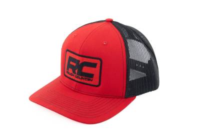 Rough Country Suspension Systems - Rough Country 84127 Hat Black Mesh RC Patch Black/Red Richardson 112