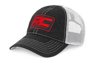 Rough Country Suspension Systems - Rough Country 84125 Hat White Mesh RC Patch Black/Red