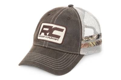 Rough Country Suspension Systems - Rough Country 84121 Hat Mesh RC Patch Brown/Camo