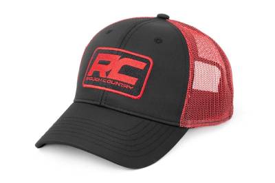 Rough Country Suspension Systems - Rough Country 84124 Hat Red Mesh RC Patch Black/Red