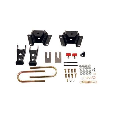 Belltech - Belltech 6419 4" Drop Leaf Spring Shackle & Hanger Kit Front Hanger Rear Shackle