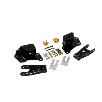 Belltech - Belltech 6512 4" Drop Leaf Spring Shackle & Hanger Kit Front Hanger Rear Shackle