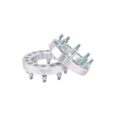 TrailFX - TrailFx W865001S Wheel Spacer 8x165mm 1.25" Thick 126mm Hub Silver Alum