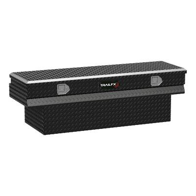 TrailFX - TrailFX 152602 Tool Box Notched Chest Black Aluminum 59x19x17.5 Truck Bed Fit