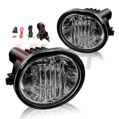 Winjet - Winjet CFWJ-0486-C Clear Fog Lights w/Wiring Kit for 03-08 Matrix & Vibe