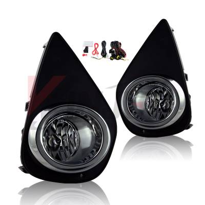Winjet - Winjet CFWJ-0477-C Clear Fog Lights w/Wiring Kit for 15-16 Toyota Yaris