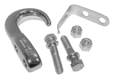 RT Offroad - RT Offroad RT33014 Chrome Tow Hook for 55-86 Jeep CJ-5 CJ-6 CJ-7 CJ-8 w/Hardware