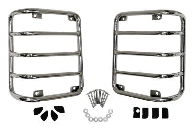 RT Offroad - RT Offroad RT34080 Stainless Taillight Guards for 07-18 Jeep Wrangler JK