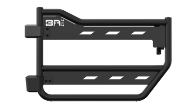 Body Armor 4x4 - Body Armor Front Tube Trail Doors Black Pair 21-24 Bronco 4dr FB-6154