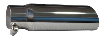 SpeedFx - SpeedFX 206S Exhaust Tip 2.75" Inlet 3.5" Outlet Polished SS Angled Cut 12"