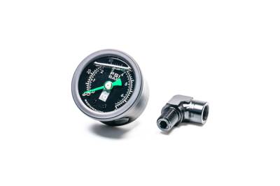 RADIUM Engineering - RADIUM Engineering 20-0407 FUEL PRESSURE GAUGE w/90DEG ADAPTER