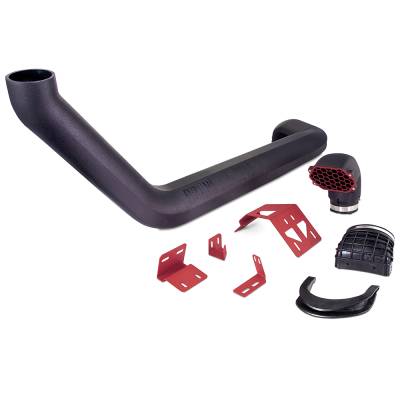 Mishimoto - Mishimoto MMAI-JL-18NMWRD Snorkel for 18+ Jeep Wrangler JL Micro-Wrinkle Red