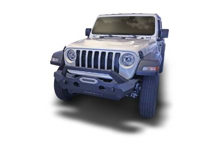 TrailFX - TrailFX JL08T Bumper Stubby w/Grille Guard Winch D-Rings Fog Light Cutouts