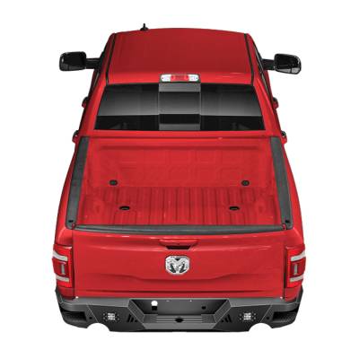 TrailFX - TrailFX RLDB008TI Rear Bumper Black for OE Hitch w/3" LED Cutouts