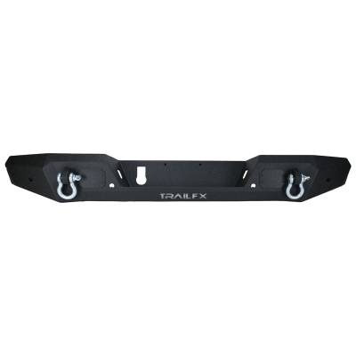 TrailFX - TrailFX JL013T Bumper Direct-Fit w/Receiver D-Rings Light Cutouts Plate Bracket