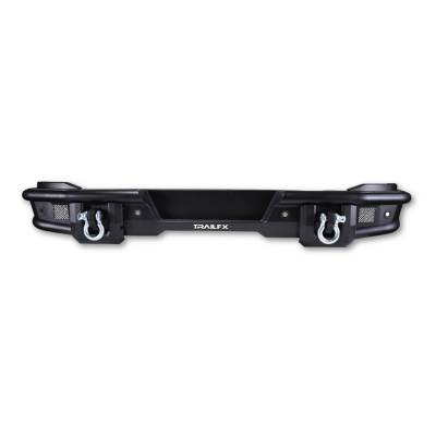 TrailFX - TrailFX BR004T Matte Black Bronco Bumper w/D-Rings License Bracket Light Mount