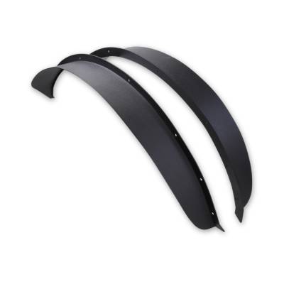 TrailFX - TrailFX BR006T Matte Black Flat Fender Flares 4.5" Tire Coverage Bolt-On Pair