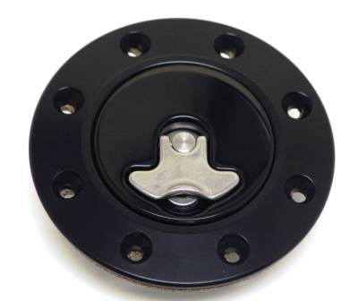 Ridetech - Ridetech 81000040 Billet Aluminum Gas Cap for 1962-1967 Nova Locking Black