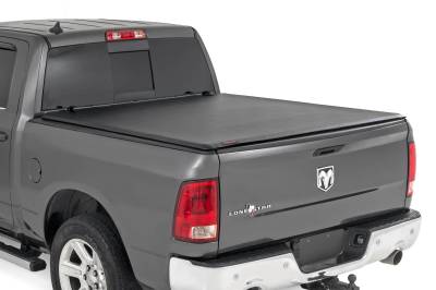 Rough Country Suspension Systems - Rough Country Soft Roll-up Vinyl Tonneau Cover for 09-18 Ram 1500 5.7' 42309550