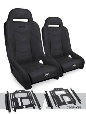 PRP - PRP A7301-PORXP-C50S-201 GT3 Suspension Seats for Polaris RZR 570/800/900 Pair
