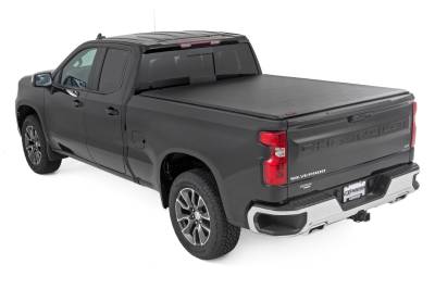 Rough Country Suspension Systems - Rough Country 42308650 Soft Rollup Vinyl Tonneau Cover for Silverado/Sierra 6.6'