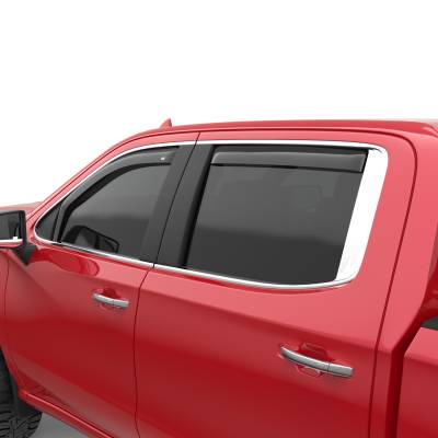 EGR - EGR 571691 Fr/Rr In-Channel Window Visors-Smoke 19-24 Silverado/Sierra Crew