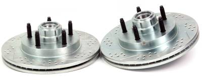 Baer Brake Systems - Baer Brakes 54092-020 Ford Lincoln Disc/Drum RWD Front Disc Brake Rotor Set