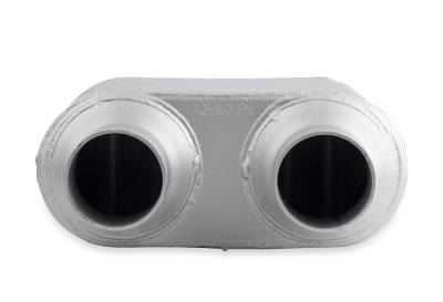 FlowMonster - FlowMonster 425403-FM Muffler 2.5" Dual Inlet 3" Center Outlet 13"x9.75" Body