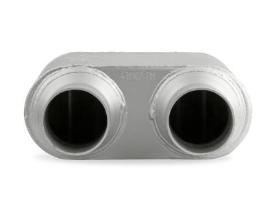 FlowMonster - FlowMonster 430402-FM Exhaust Muffler 3" Center In 2.5" Dual Out 13" Body Length