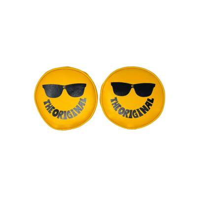 KC Hilit's - KC HiLit's 5205 Retro Vinyl 6" Yellow Smiley Sunglasses Cover PAIR
